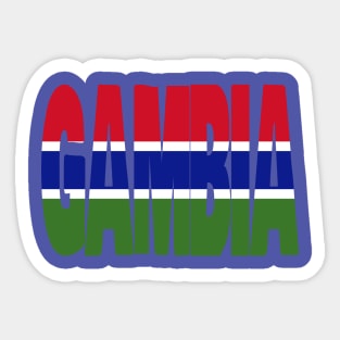 Gambia flag stencil Sticker